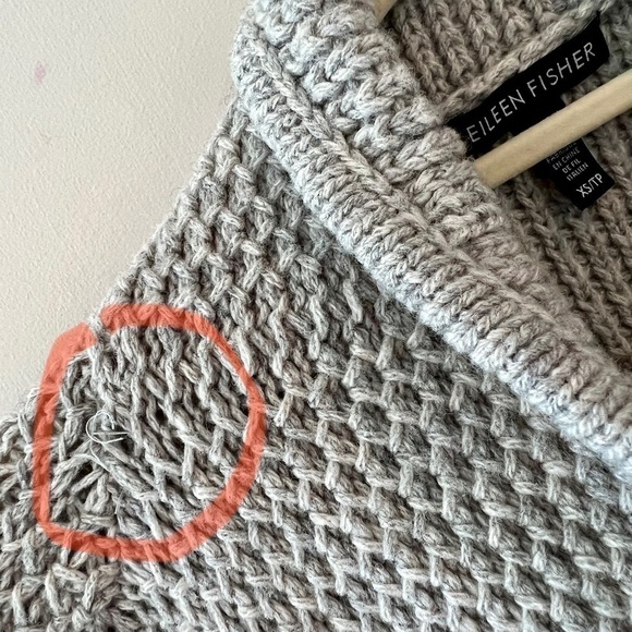 Eileen Fisher Darkpearl Supersoft Yak Merino Wool Honeycomb Sweater - Picture 6 of 16